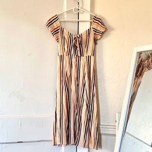 Tie Front A-Line Dress